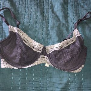 4 for $20 Grey and white lace bra